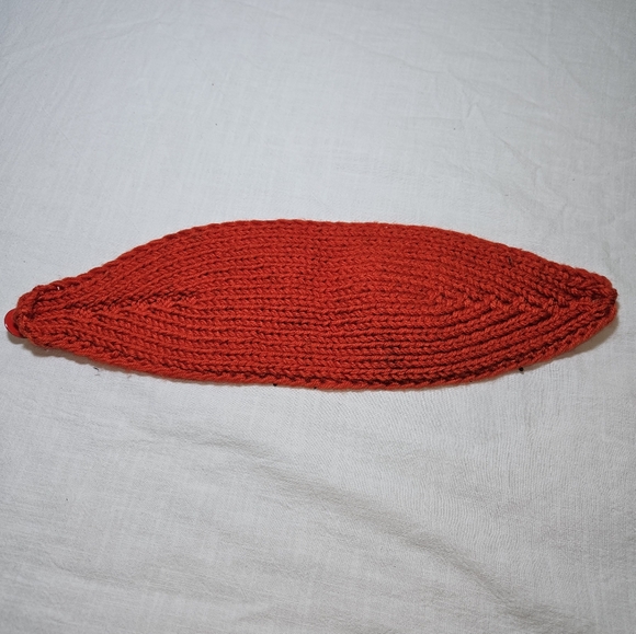 🛍Knit Headband Earwarmer w Button Closure [Orange] w Clear Jewels *NWOT* - Picture 2 of 5
